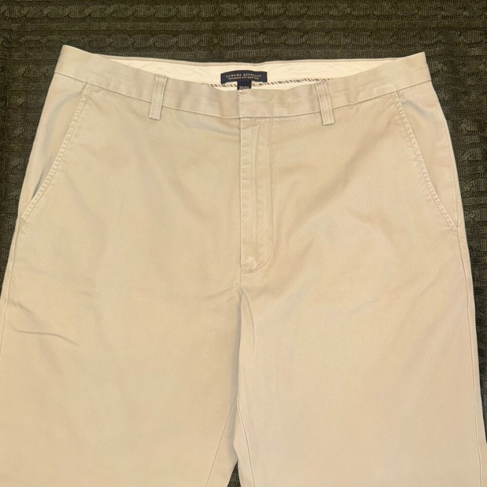 Khaki Flat Front Pants